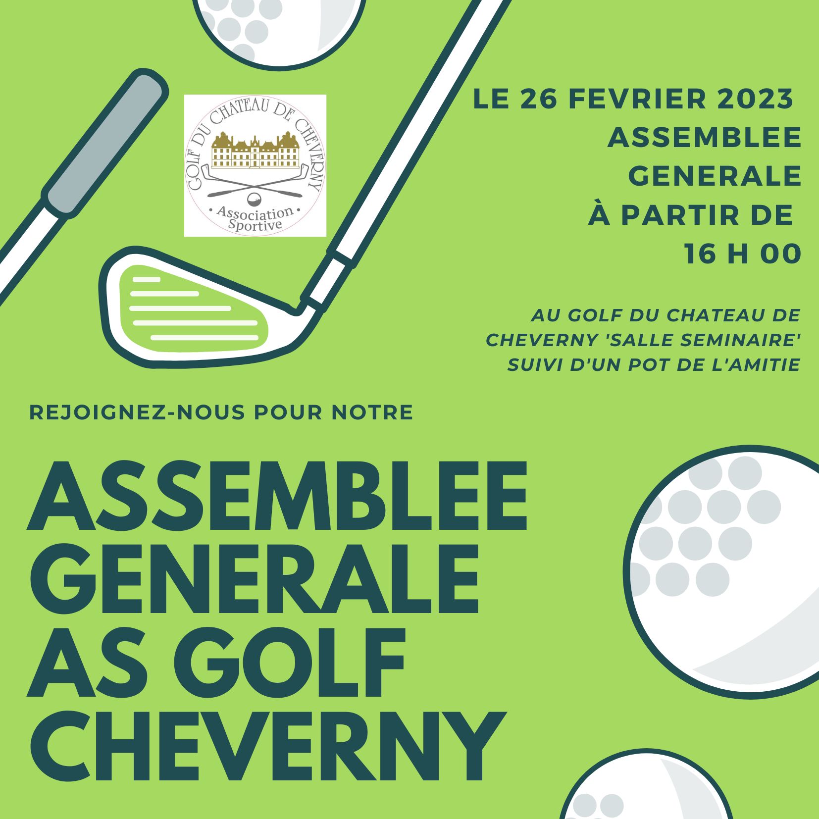 Le 26 fevrier 2023 ASSEMBLEE GENERALE t À partir de 16 h 00