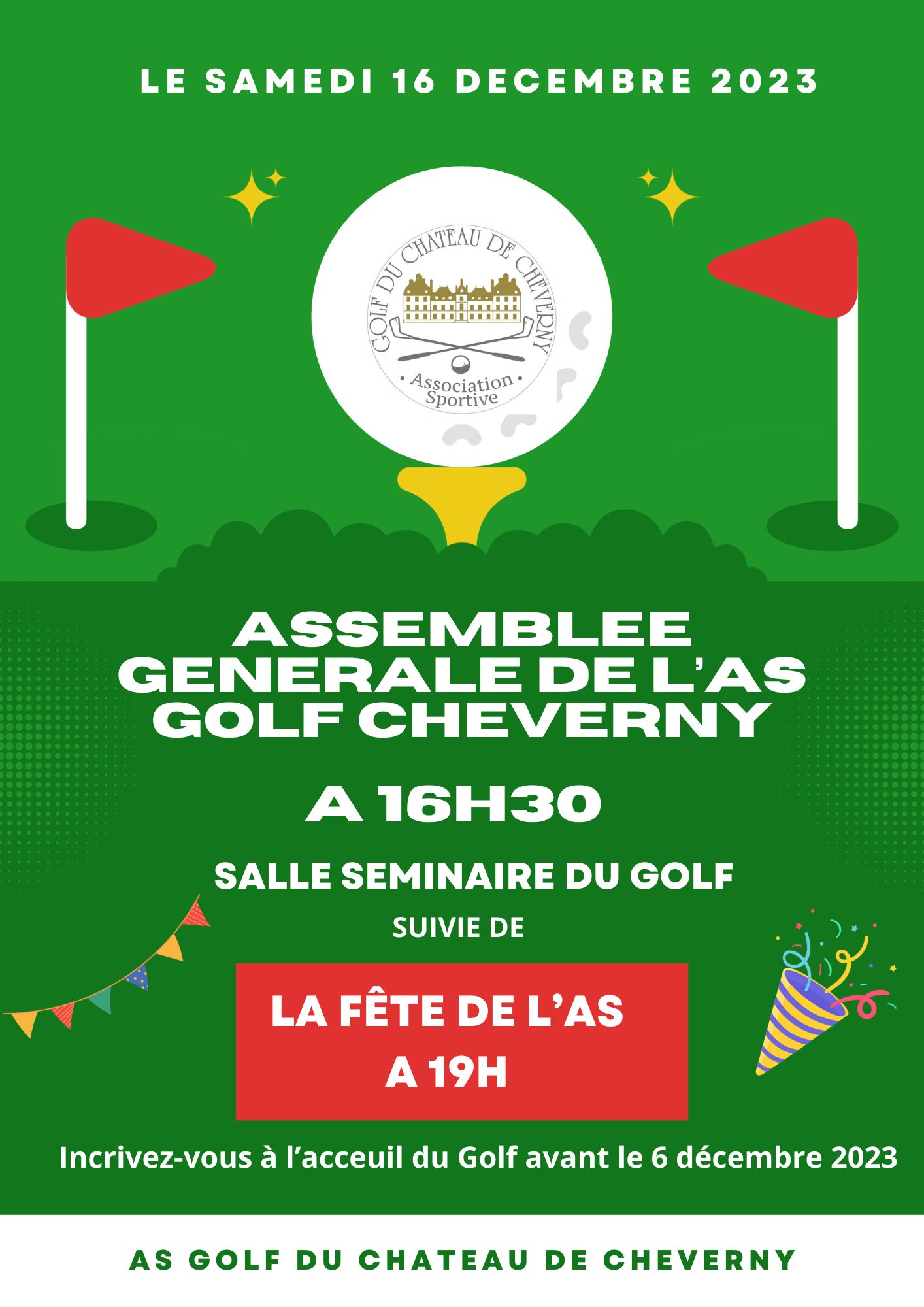 AG AS GOLF DU 16 DECEMBRE 2023