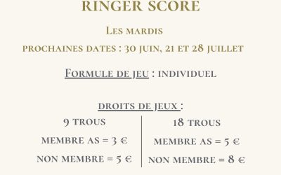 Ringer Score : les mardis de la performance au Golf de Cheverny, prochaine date le 21 juillet 2026